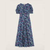 Seasalt Marsh Violet Short Sleeve Empire Line Dress In Seascape Mix