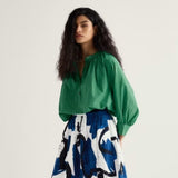 Seasalt Moor Grass A-Line Shirt In Spring Green