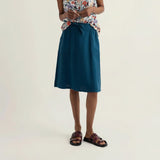Seasalt Pepper Moth Linen Skirt In Ocean Drift