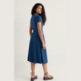 Seasalt Pier View Jersey Dress In Spot Dark Voyage