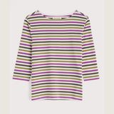 Seasalt Sailor 3/4 Sleeve Top in GOTS-Certified Organic Cotton Jersey In Cornish Fennel