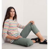 Seasalt Sailor 3/4 Sleeve Top In Orange Coral
