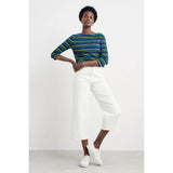Seasalt Sailor 3/4 Sleeve Top In Tri Mini Cornish Emulsion