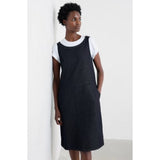 Seasalt Salt Weave Knee Length Pinafore In Dark Wash