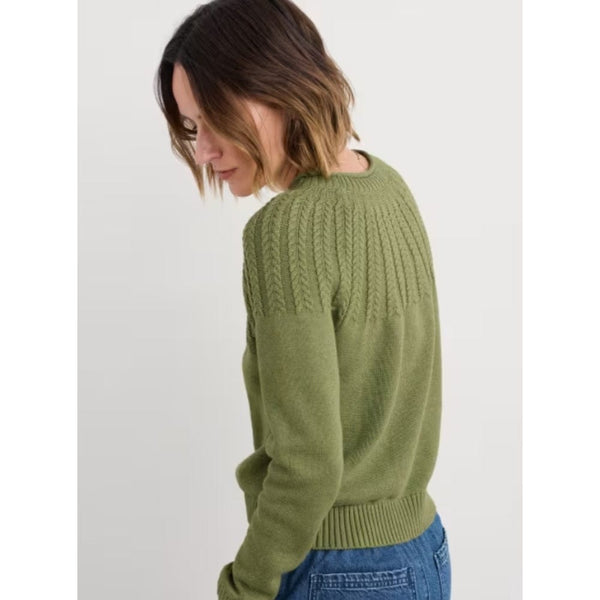 Seasalt Stone Chat Organic Cotton Jumper In Moss
