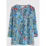Seasalt Watercolour Sketch 3/4 Sleeve Top In Sea Holly