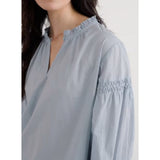 Sedasalt Gwel Long Sleeve Top In Blue Fog