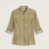 Serasalt Larissa Shirt In Inky Botanical Tansy