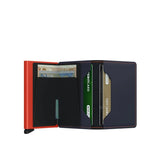 Secrid Mini Wallet Matt in Night Blue & Orange