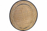 Seeberger Seagras Small Cloche Hat in Navy