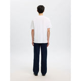 Selected Colman Relaxed Fit T-Shirt In Bright White