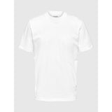 Selected Colman Relaxed Fit T-Shirt In Bright White