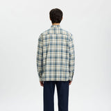 Selected Cotton Checked Shirt In Egret