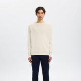 Selected Knitted Pullover Crew Neck In Oatmeal