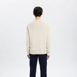 Selected Knitted Pullover Crew Neck In Oatmeal