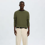 Selected Long Sleeved Crewneck Jumper In Kalamata
