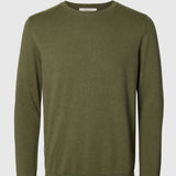 Selected Long Sleeved Crewneck Jumper In Kalamata