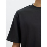 Selected Loose Fit T-Shirt In Black