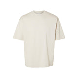 Selected Loose Fit T-Shirt In Oatmeal