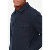 Selected Mitch Wood Blend Light Jacket In Sky Captain Melange