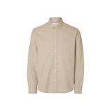 Selected Regnoah Brushed Twist Shirt Egret Twisted In Chinchilla