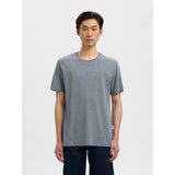 Selected Regular T-Shirt In Medium Grey Melange