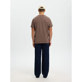 Selected Regular T-Shirt In Morel