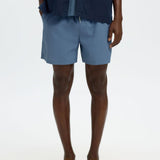 Selected Seersucker Swim Shorts In Blue Mirage