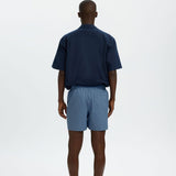 Selected Seersucker Swim Shorts In Blue Mirage