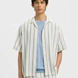 Selected Short Sleeve Shirt Resort In Egret