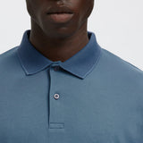 Selected Short Sleeved Polo Shirt In Blue Mirage