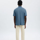 Selected Short Sleeved Polo Shirt In Blue Mirage