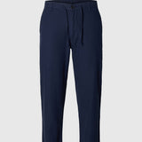 Selected Slim Tapered Linen Blend Trousers In Dark Sapphire