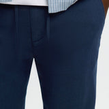 Selected Slim Tapered Linen Blend Trousers In Dark Sapphire
