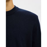 Selected Tray Merino Wool Pullover In Navy Blazer