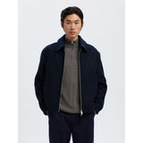 Selected Wool Blend Short Jacket In Sky Captain