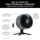 Shark FA150UK FlexBreeze TableMate Indoor to Outdoor High-Velocity Tabletop Fan
