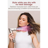 Shark HD435SLUK FlexStyle 4-in-1 Air Styler & Hair Dryer For Curly & Coily Hair in Stone