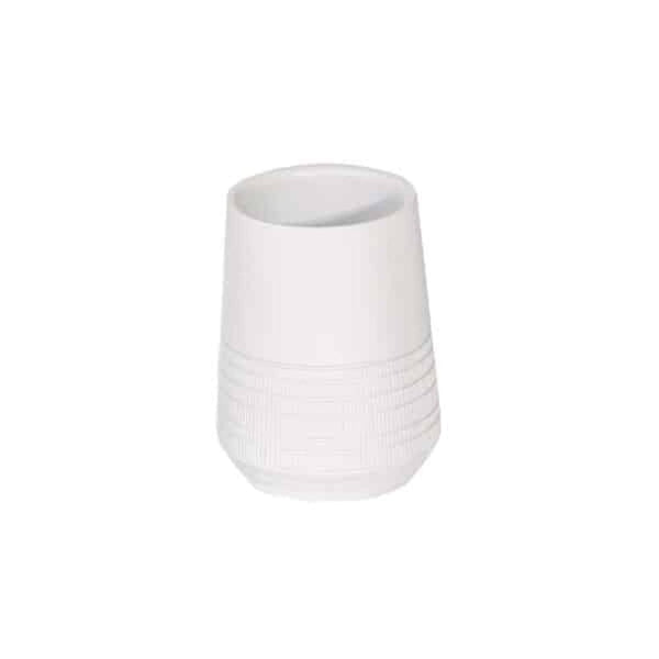 Showerdrape Strata Tumbler in White