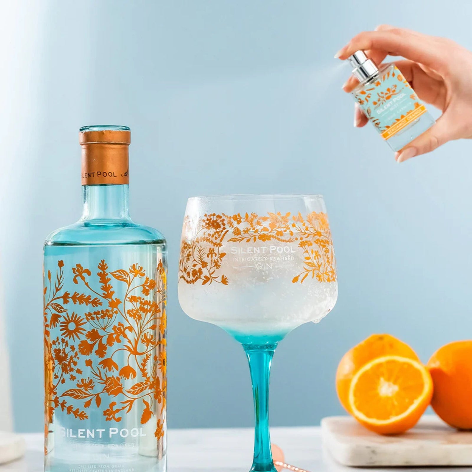 ル*ク様 Silent Pool Gin セット (700ml + グラス2個) サイレント