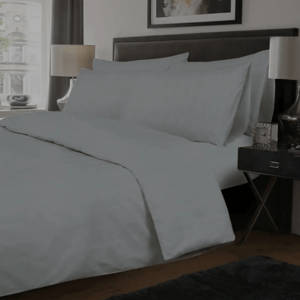 Simply Home Chevron Stripe Duvet Set Silver