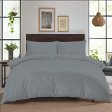 Simply Home Chevron Stripe Duvet Set Silver