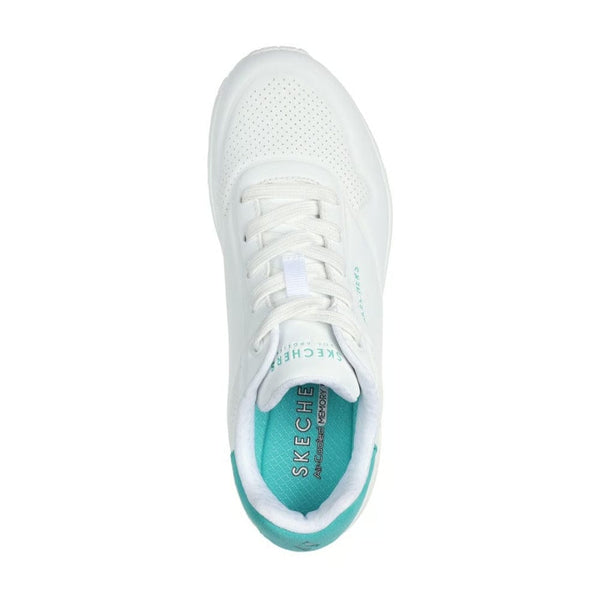 Skechers Uno Pop Back In White Mint