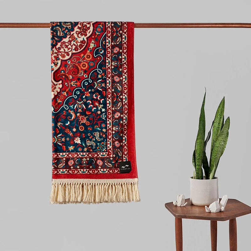 Slowtide Haven- Beach Towel-Burgundy