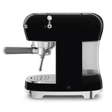 Smeg 50's Style Espresso Coffee Machine with Steam Wand In Black