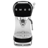 Smeg 50's Style Espresso Coffee Machine with Steam Wand In Black
