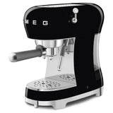 Smeg 50's Style Espresso Coffee Machine with Steam Wand In Black