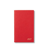 Smythson 2027 Panama Weekly Diary With Pocket In Red
