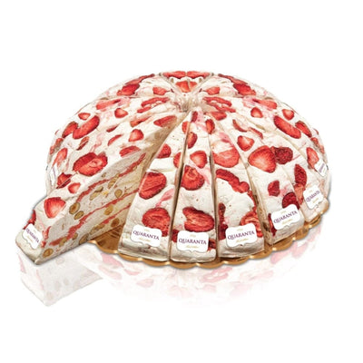 Quaranta Soft Torrone Cake Slice - Strawberries