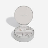 Stackers Round Zipped Travel Jewellery Box In Pebble Grey